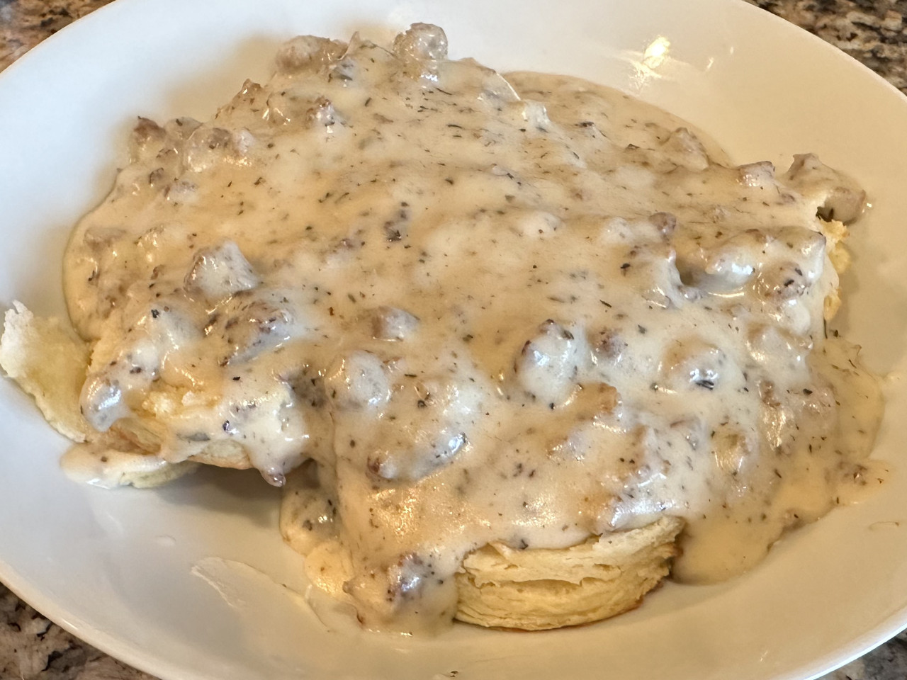 biscuits and sausage gravy