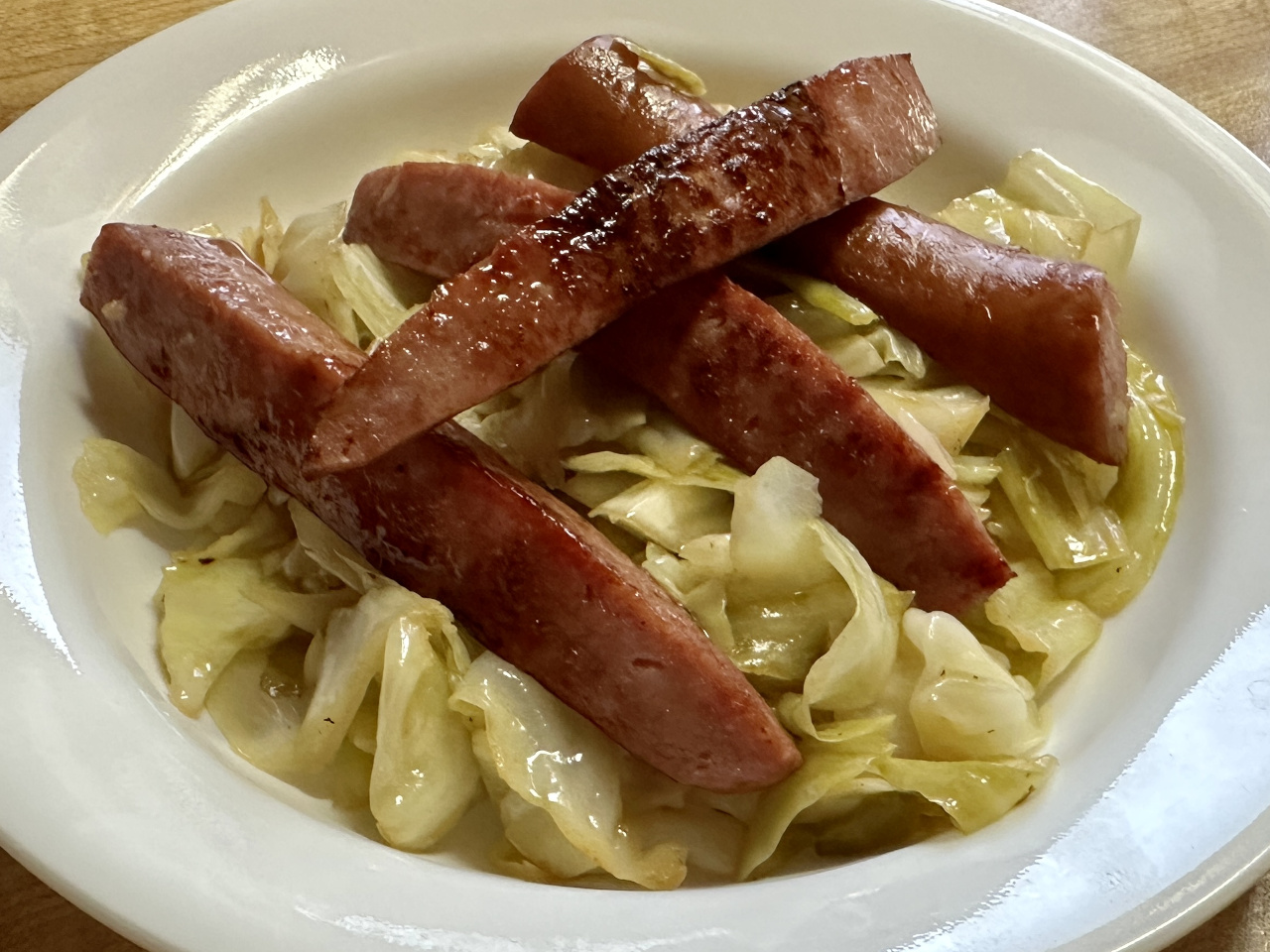 kielbasa and cabbage
