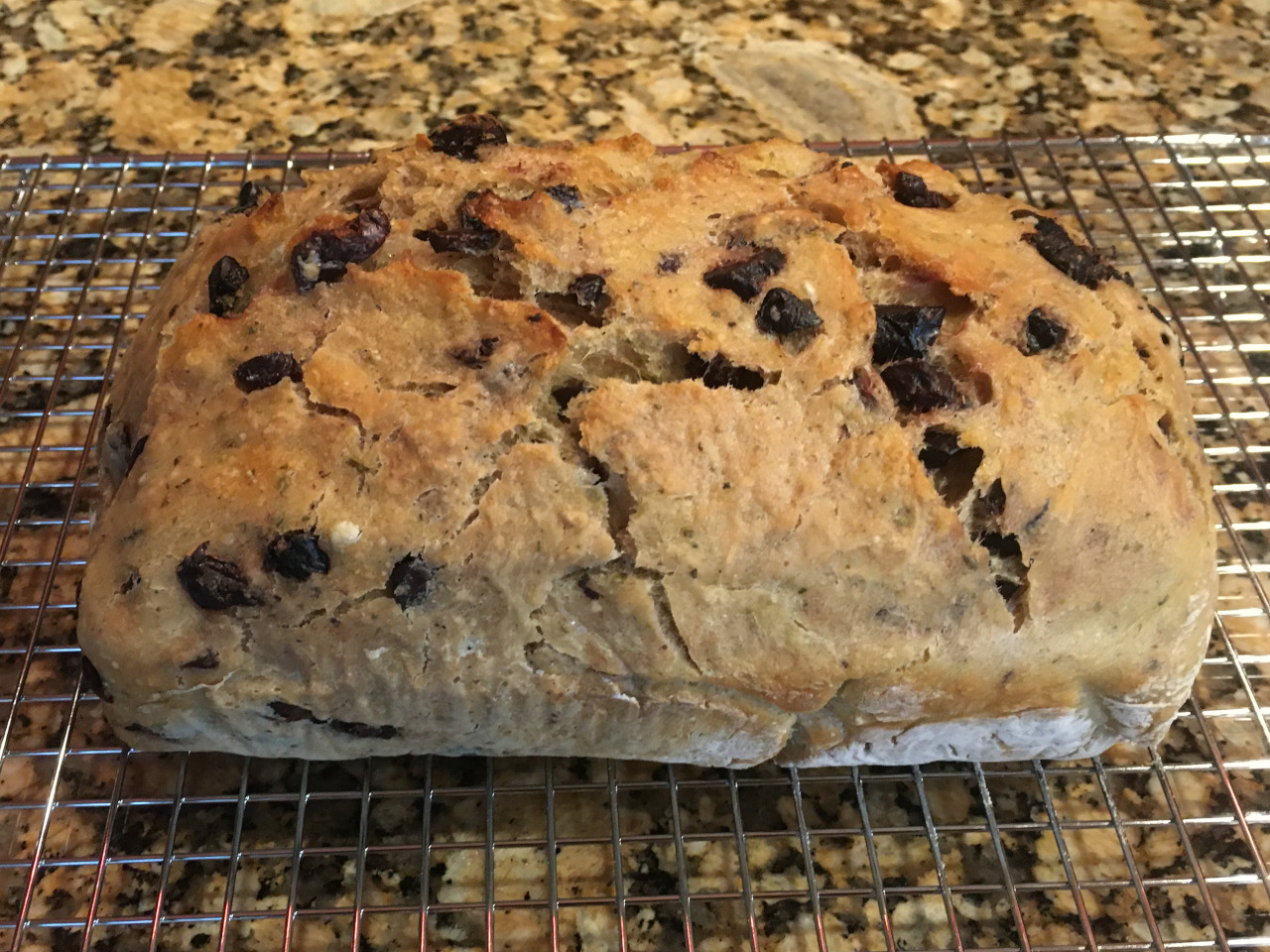 no-knead olive bread
