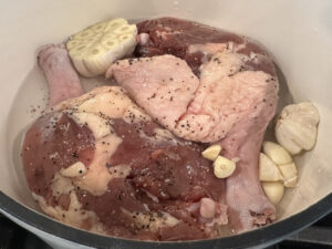 duck legs in a dutch oven